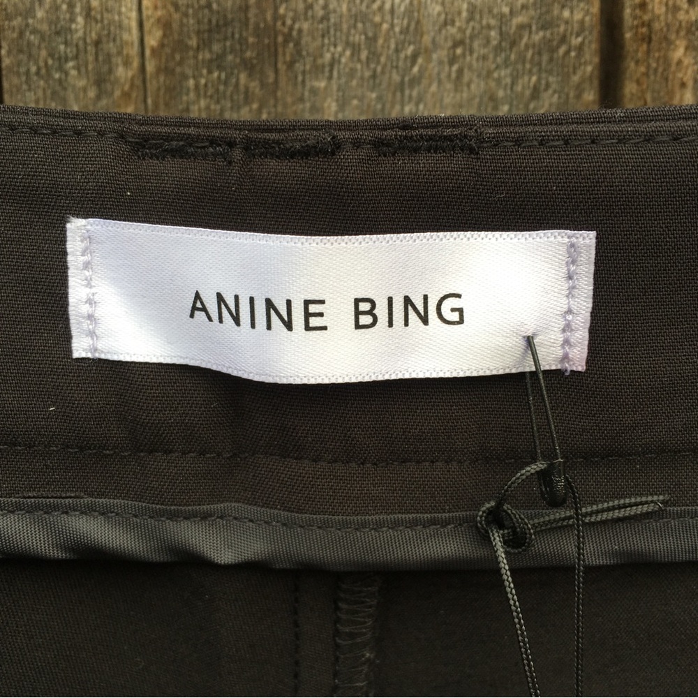 NWT Anine Bing Straight Leg Pant Cotton Stretch Black S - Picture 6 of 15